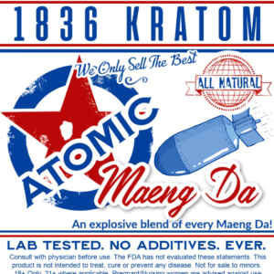 1836 Atomic Raw Powder Label