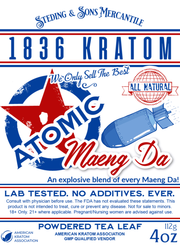 1836 Atomic Raw Powder Label