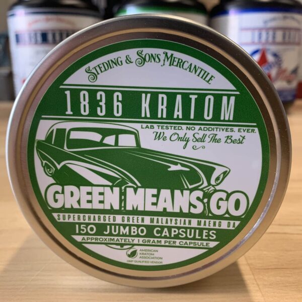1836 Kratom Green Means Go 150 Caps