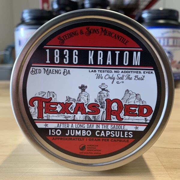 1836 Kratom Texas Red 150 Caps