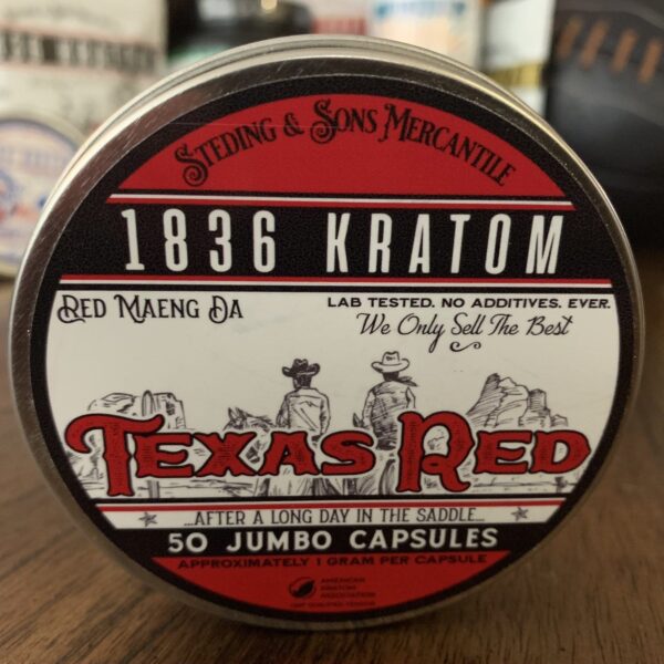 1836 Red Kratom Capsules, 1836 Kratom Texas Red 50 Caps, Brands, 1836 Kratom, Whole Earth Gifts