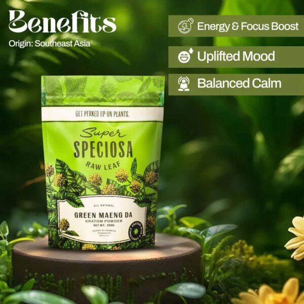 Super Speciosa Green Maeng Da Kratom Powder – Benefits