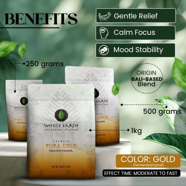 Whole Earth Pure Gold Kratom Powder - Image 4