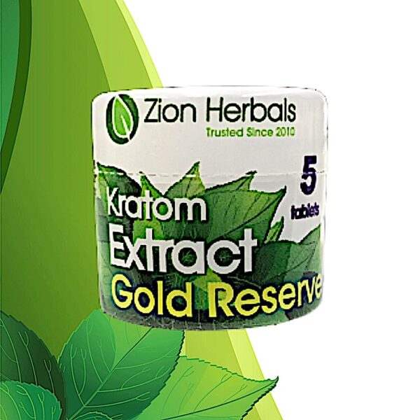Zion Herbals Gold Reserve 5ct. Kratom Extract Tablets