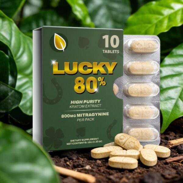 Zion Herbals Lucky 80 Kratom Extract Tablets 10 pack