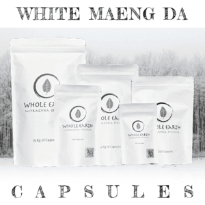 White Maeng Da Red Bali Whole Earth Kratom Capsules