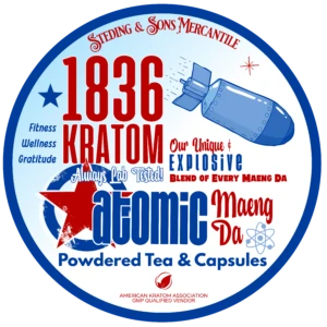 1836 Kratom Atomic Maeng Da Capsules at Whole Earth Gifts