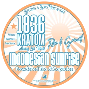 1836 Kratom Indonesian Sunrise Capsules at Whole Earth Gifts