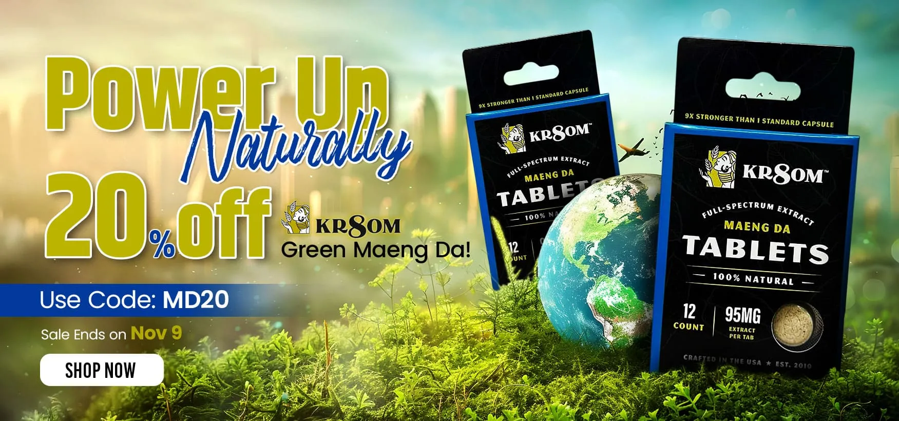 KR8OM™ Green Maeng Da Kratom Extract Tablets - POTW Nov 2025