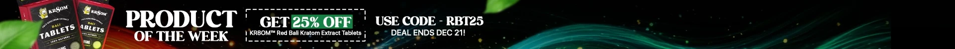 KR8OM™ Red Bali Kratom Extract Tablets - 15.12.2025