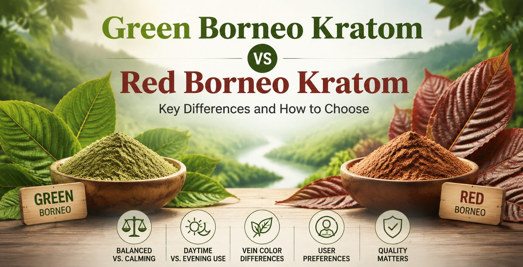 Green Borneo Kratom vs Red Borneo Kratom